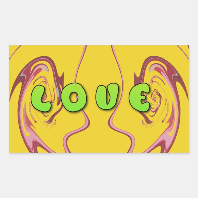 I Liebe Jamaica.png Rechteckiger Aufkleber (Vorderseite)