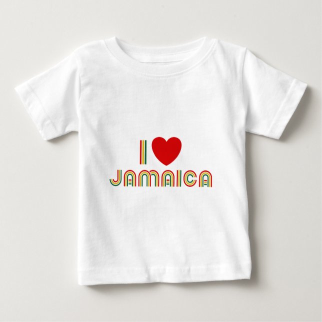 I Liebe Jamaika Baby T-shirt (Vorderseite)