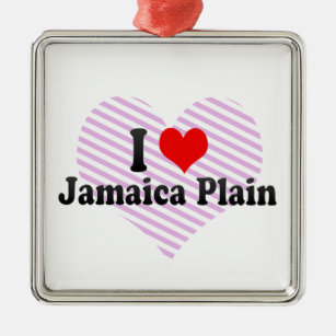 I Liebe Jamaika schlicht, Vereinigte Staaten Silbernes Ornament