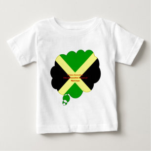 I Liebe Jamaika Text über Flaggenkunstdruck Baby T-shirt