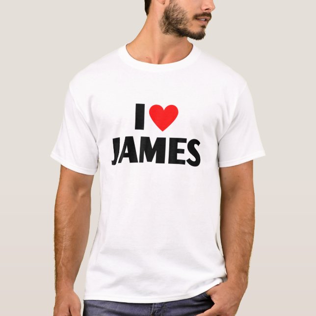 I Liebe James - I Heart James T-Shirt (Vorderseite)