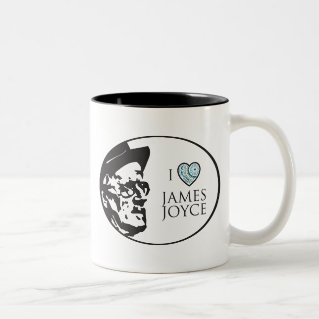 I Liebe James Joyce Zweifarbige Tasse (Rechts)