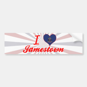 I Liebe Jamestown, North Dakota Autoaufkleber