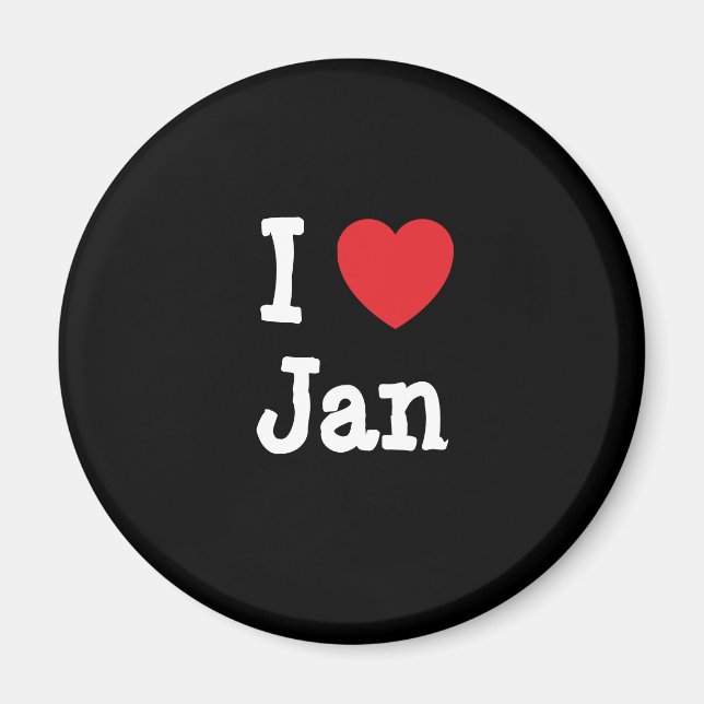 I Liebe Jan heart T - Shirt Magnet (Vorne)
