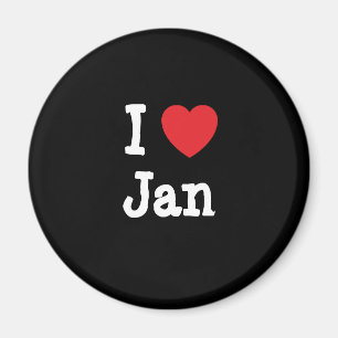 I Liebe Jan Herzlicher T - Shirt Magnet