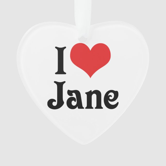 I Liebe Jane Ornament (Vorderseite)