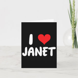 I Liebe Janet - Herz - Name Karte