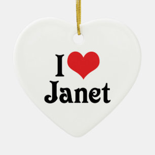 I Liebe Janet Keramikornament