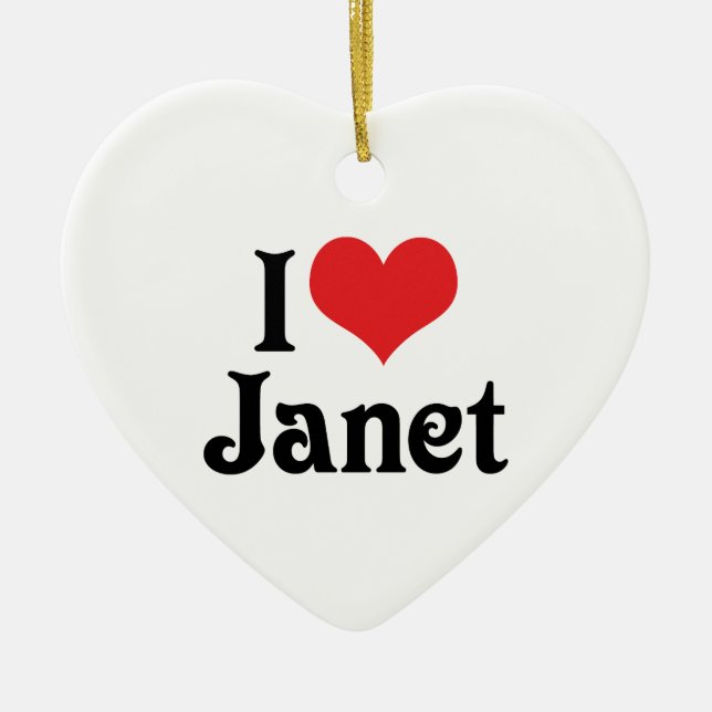 I Liebe Janet Keramikornament (Vorne)