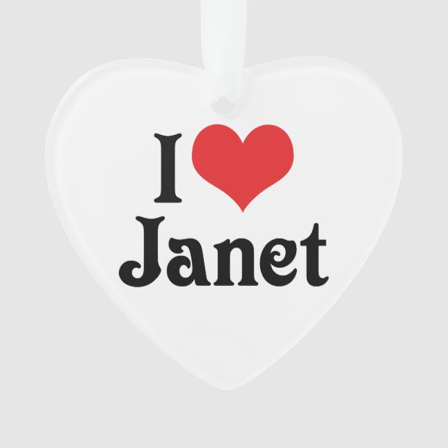 I Liebe Janet Ornament (Vorderseite)