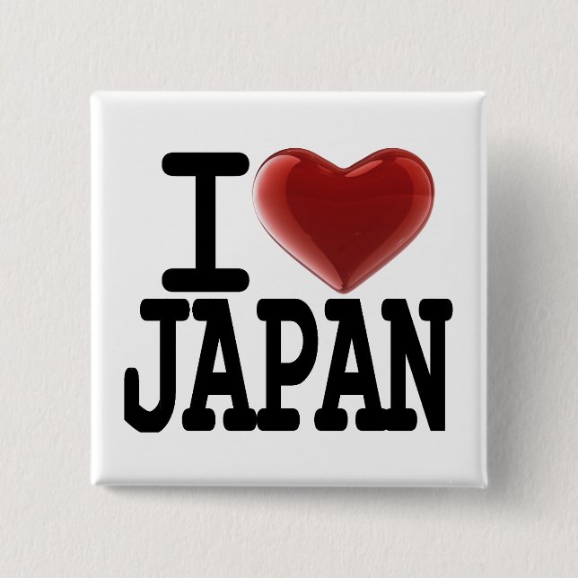 I Liebe JAPAN Button (Vorderseite)