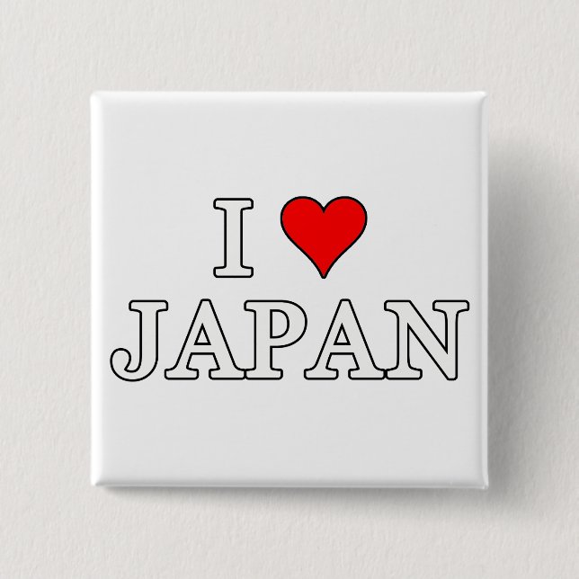 I Liebe Japan Button (Vorderseite)