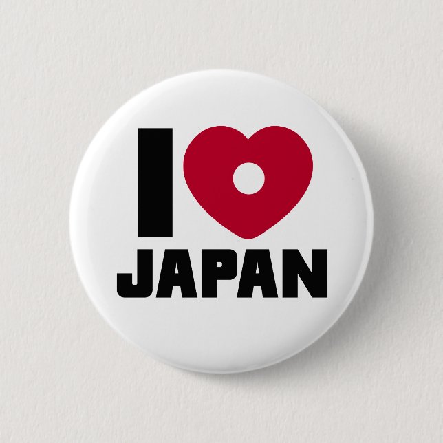 I Liebe-Japan-Knopf Button (Vorderseite)