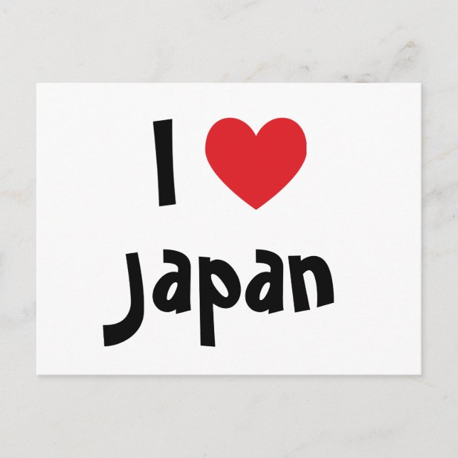 I Liebe Japan Postkarte (Vorderseite)