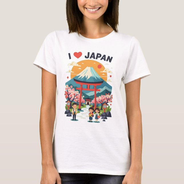 I Liebe Japan T Shirt - "I finde ich in Japan" Rei (Vorderseite)