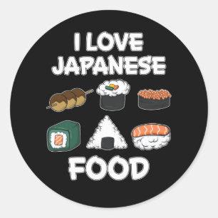 I Liebe Japanisch Food Funny Japan Rice Ramen Gesc Runder Aufkleber