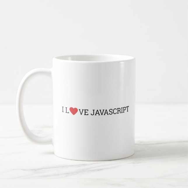 I Liebe-Javascript Kaffeetasse (Links)