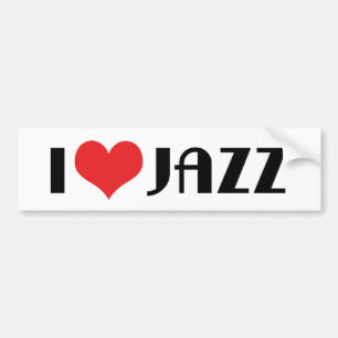 I Liebe Jazz Autoaufkleber