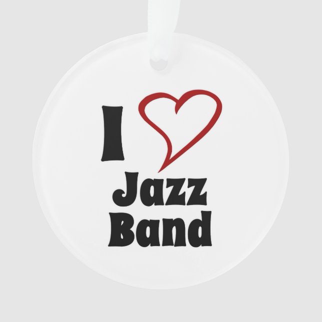 I Liebe Jazz Band Ornament (Vorderseite)
