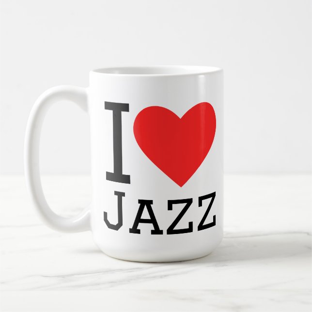 I Liebe Jazz Kaffeetasse (Links)