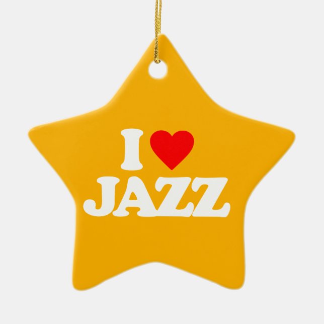 I LIEBE JAZZ KERAMIK ORNAMENT (Vorne)