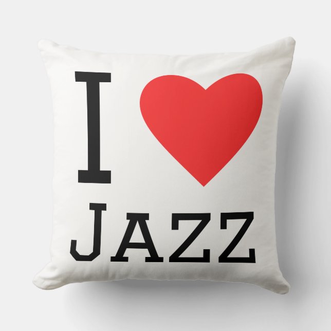 I Liebe Jazz Kissen (Vorderseite)