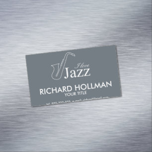 I Liebe Jazz Magnetische Visitenkarte