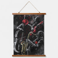 I Liebe Jazz Music Hangband - Malerei Art