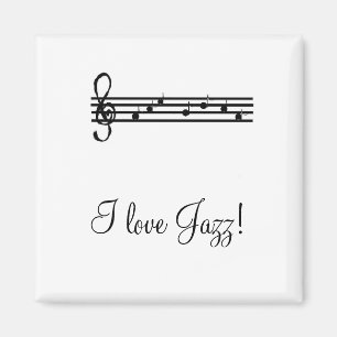 I Liebe Jazz Music Magnet
