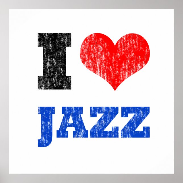 I Liebe Jazz Poster (Vorne)