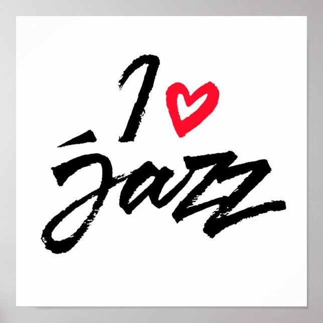 I Liebe Jazz Poster (Vorne)