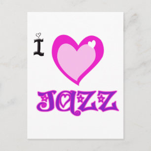 I LIEBE Jazz Postkarte