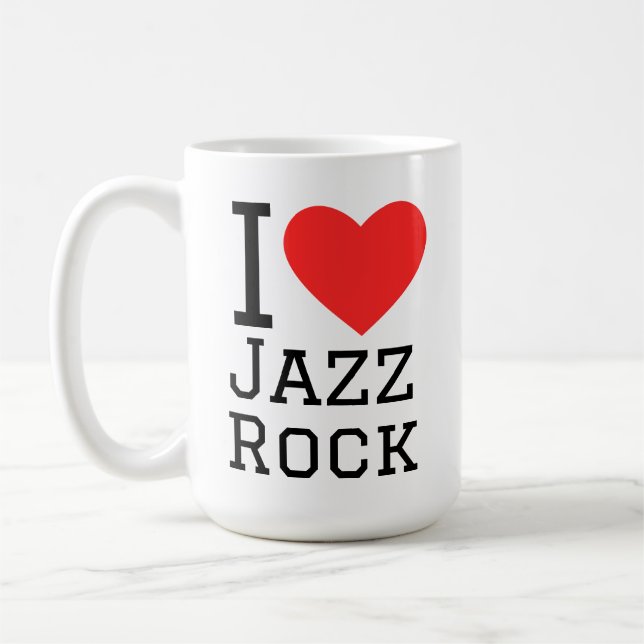 I Liebe Jazz Rock Kaffeetasse (Links)