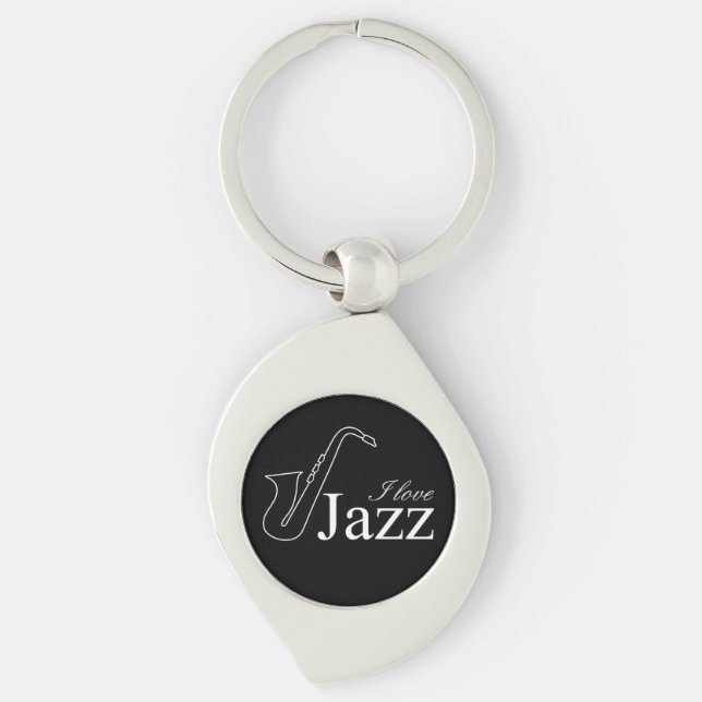 I Liebe Jazz Schlüsselanhänger (Vorderseite)