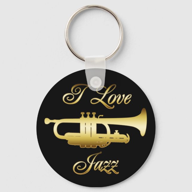 I LIEBE JAZZ SCHLÜSSELANHÄNGER (Vorderseite)