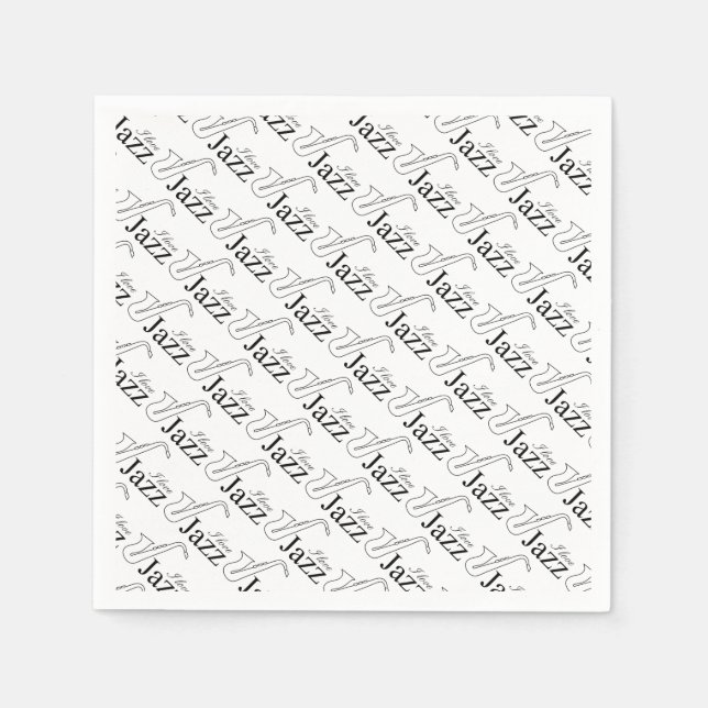 I Liebe Jazz Serviette (Vorderseite)