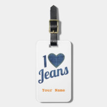 I Liebe Jeans Vintages Modedesign mit Nahhörer