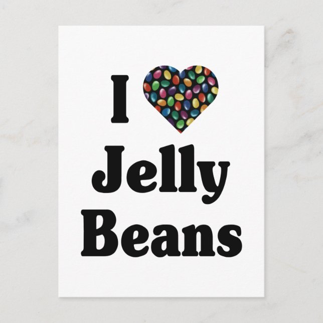 I Liebe Jelly Beans Postkarte (Vorderseite)