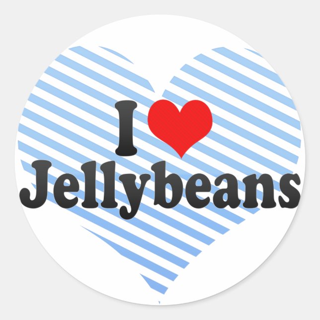 I Liebe Jellybeans Runder Aufkleber (Vorderseite)