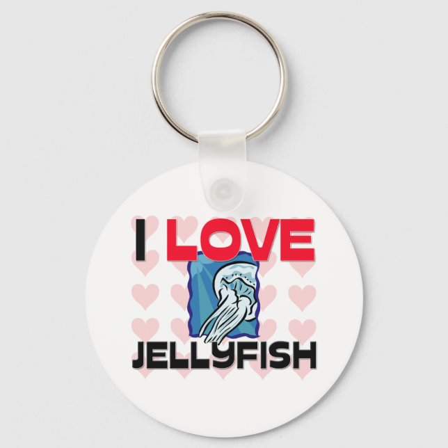 I Liebe Jellyfish Schlüsselanhänger (Vorderseite)