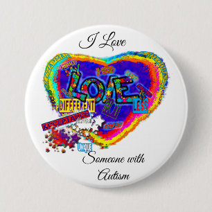I Liebe Jemand mit Autismus 2(me) Button