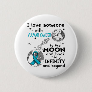 I Liebe Jemand mit Vulvar Cancer Awareness Button