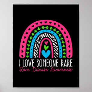 I Liebe Jemand selten Zebra Regenbogen - Seltene E Poster