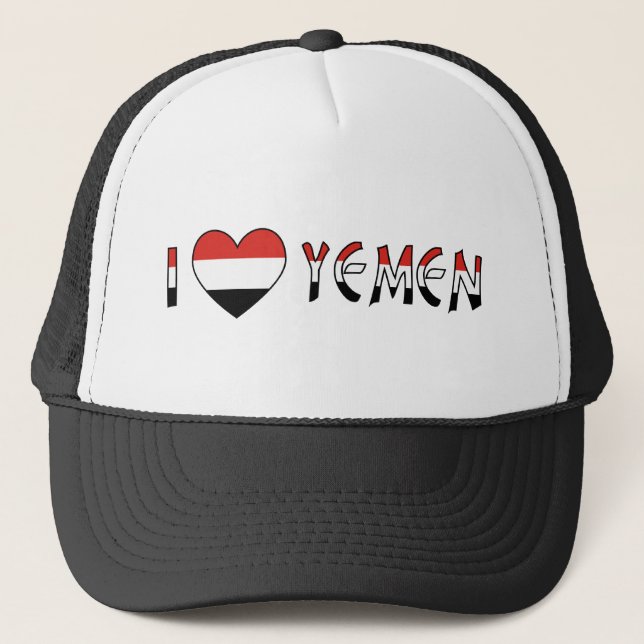 I Liebe Jemen Truckerkappe (Vorderseite)