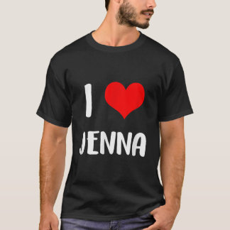 I Liebe JENNA valentine sorry Ladys Typ Herzchen T-Shirt
