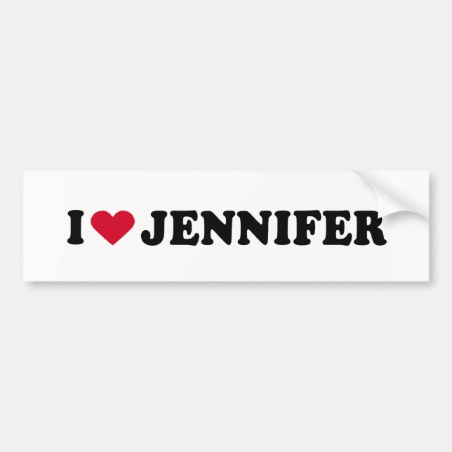 I LIEBE JENNIFER AUTOAUFKLEBER (Vorne)