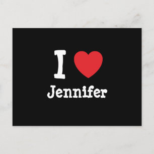 I Liebe Jennifer T - Shirt Postkarte