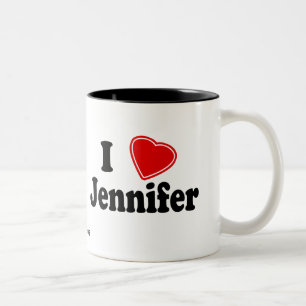 I Liebe Jennifer Zweifarbige Tasse