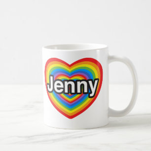 I Liebe Jenny. Liebe I Sie Jenny. Herz Tasse