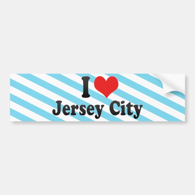 I Liebe Jersey City Autoaufkleber (Vorne)